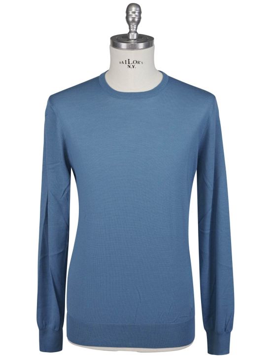 Gran Sasso Gran Sasso Blue Virgin Wool Sweater Crewneck Blue 000