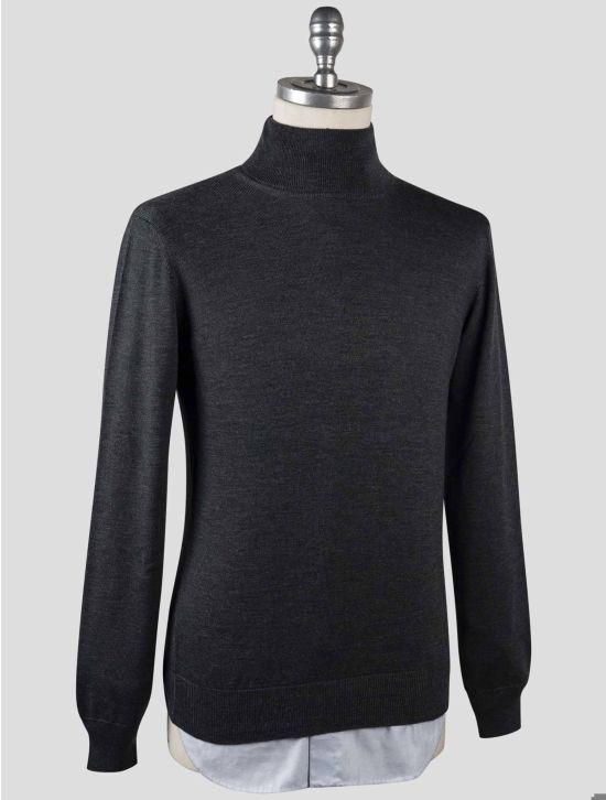 Gran Sasso Gran Sasso Dark Gray Virgin Wool Sweater Turtleneck Dark gray 001