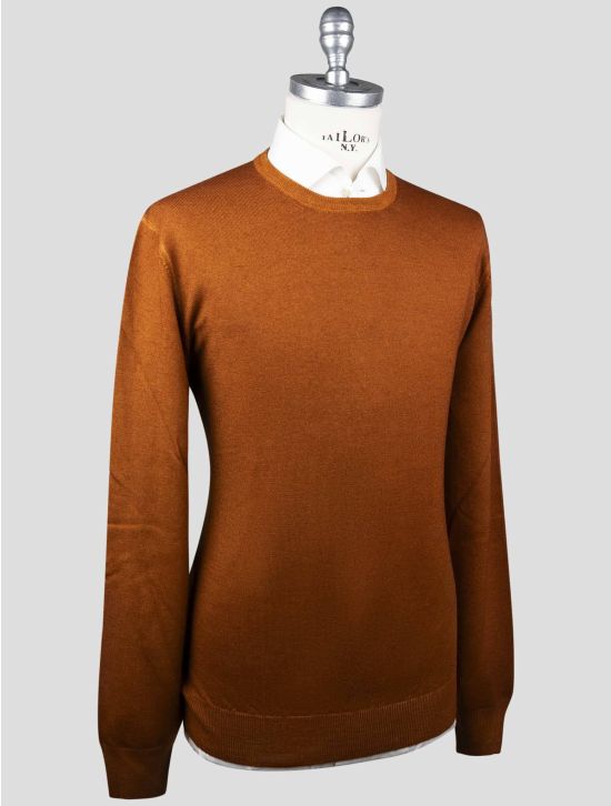 Gran Sasso Gran Sasso Brown Virgin Wool Sweater Crewneck Brown 001