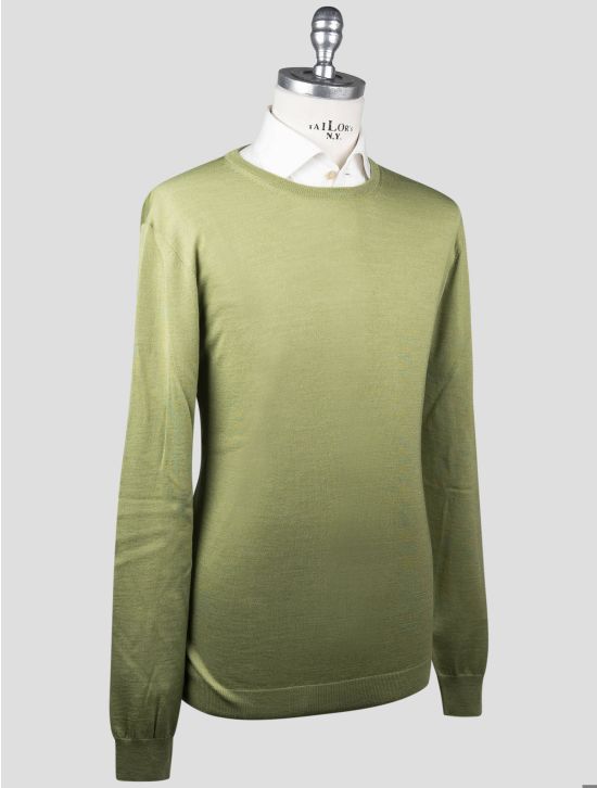 Gran Sasso Gran Sasso Green Virgin Wool Silk Sweater Crewneck Green 001