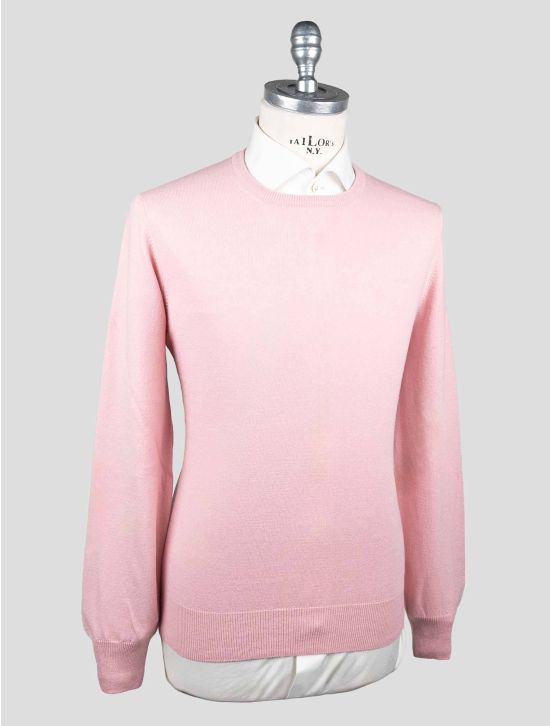 Gran Sasso Gran Sasso Pink Virgin Wool Viscose Cashmere Sweater Crewneck Pink 001
