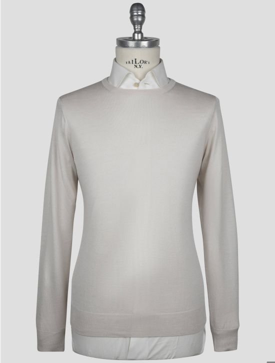 Gran Sasso Gran Sasso Gray Virgin Wool Silk Sweater Crewneck Gray 000
