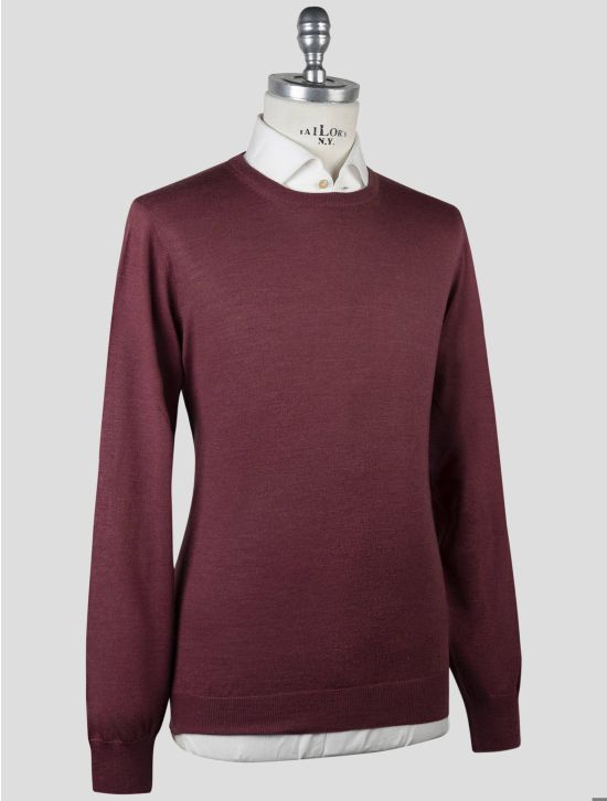 Gran Sasso Gran Sasso Burgundy Virgin Wool Sweater Crewneck Burgundy 001