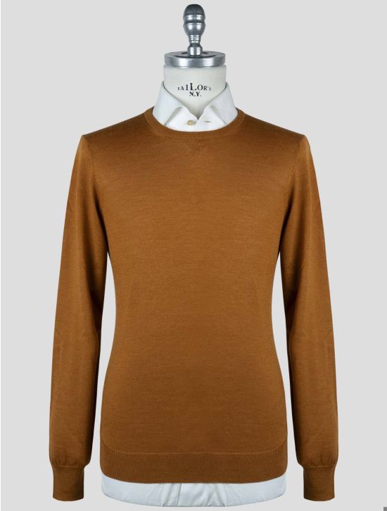 Gran Sasso Gran Sasso Brown Virgin Wool Silk Sweater Crewneck Brown 000