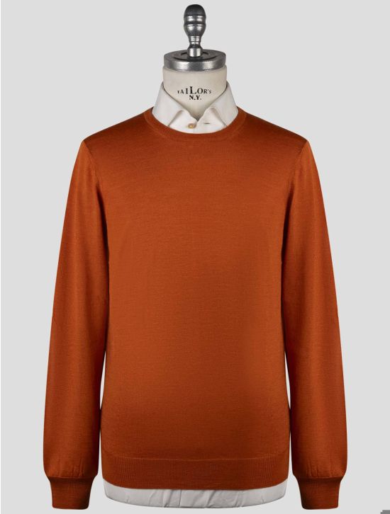 Gran Sasso Gran Sasso Orange Virgin Wool Sweater Crewneck Orange 000