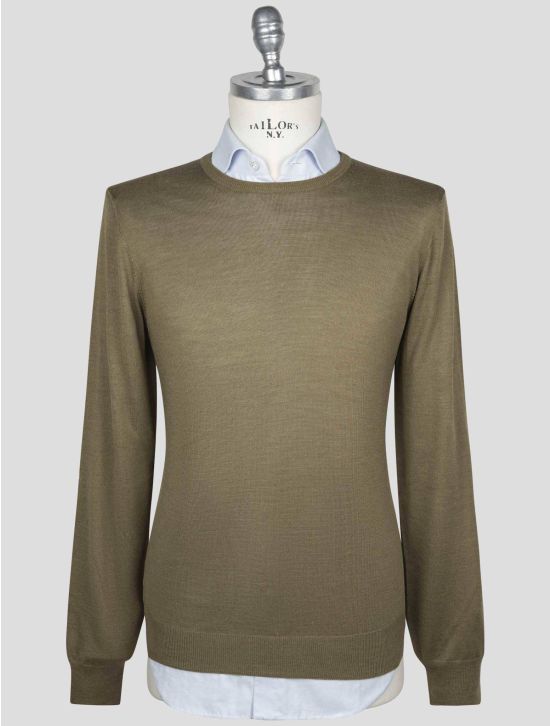 Gran Sasso Gran Sasso Green Virgin Wool Silk Sweater Crewneck Green 000