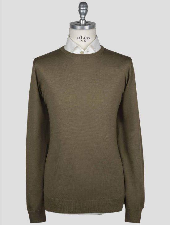 Gran Sasso Gran Sasso Green Virgin Wool Silk Sweater Crewneck Green 000
