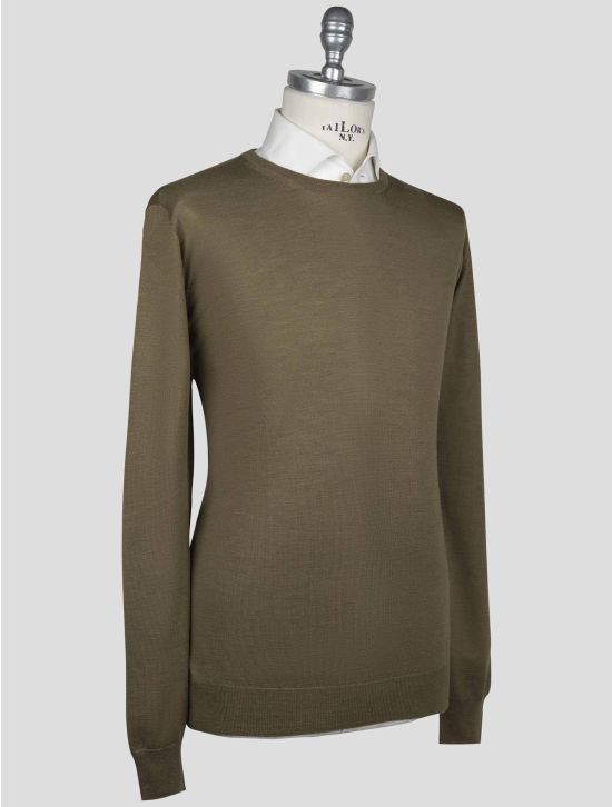 Gran Sasso Gran Sasso Green Virgin Wool Silk Sweater Crewneck Green 001