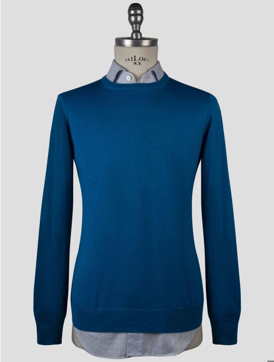Gran Sasso Gran Sasso Light Blue Virgin Wool Sweater Crewneck Light Blue 000