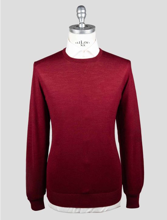 Gran Sasso Gran Sasso Burgundy Virgin Wool Sweater Crewneck Burgundy 000