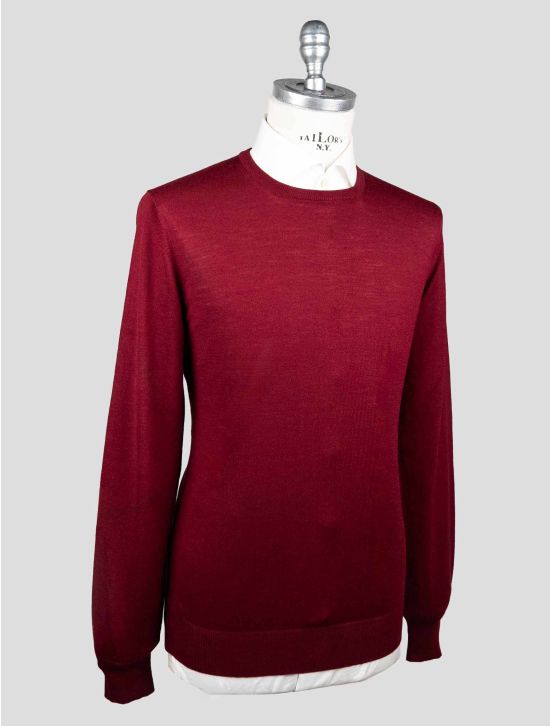 Gran Sasso Gran Sasso Burgundy Virgin Wool Sweater Crewneck Burgundy 001
