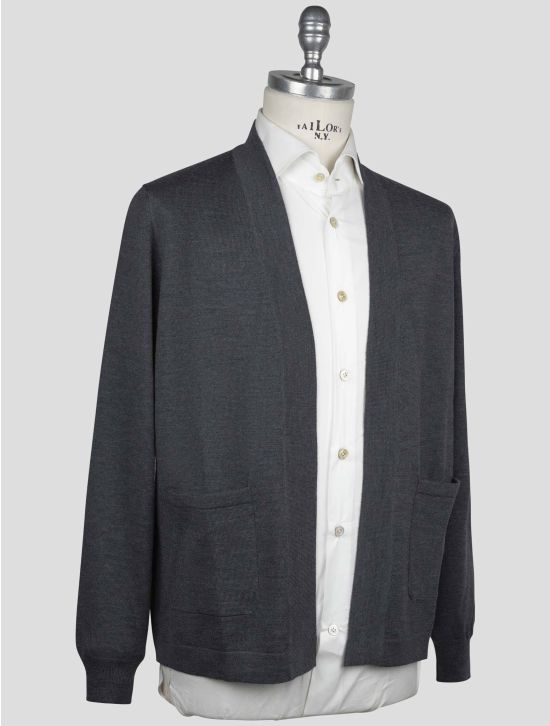 Gran Sasso Gran Sasso Gray Virgin Wool Cardigan Dark Gray 001