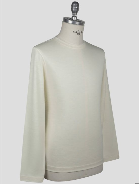 Gran Sasso Gran Sasso White Virgin Wool Sweater Crewneck White 001