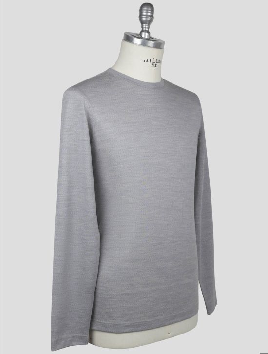 Gran Sasso Gran Sasso Gray Virgin Wool Sweater Crewneck Gray 001