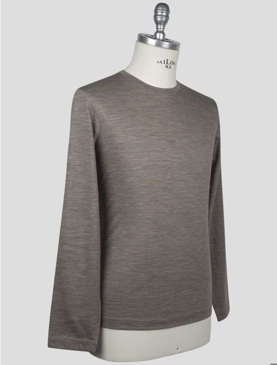 Gran Sasso Gran Sasso Brown Virgin Wool Sweater Crewneck Brown 001