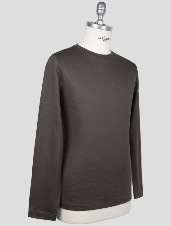 Gran Sasso Gran Sasso Brown Virgin Wool Sweater Crewneck Brown 001