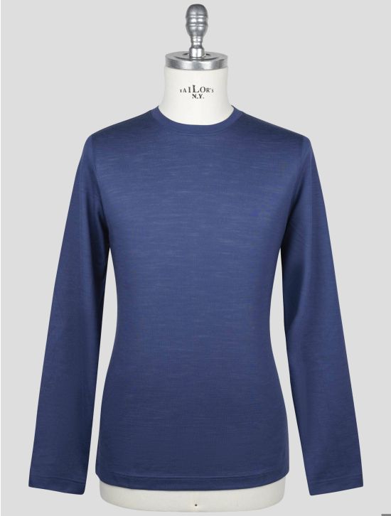 Gran Sasso Gran Sasso Blue Virgin Wool Sweater Crewneck Blue 000