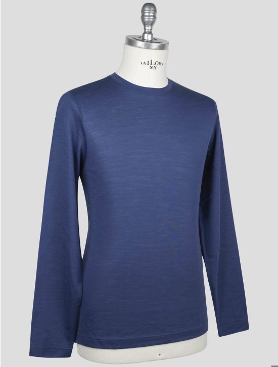 Gran Sasso Gran Sasso Blue Virgin Wool Sweater Crewneck Blue 001