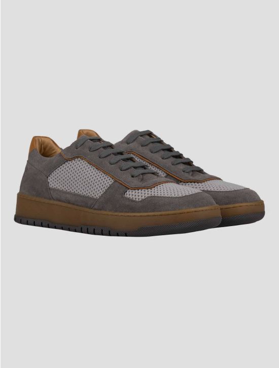 Gran Sasso Gran Sasso Gray Leather Suede Sneakers Gray 000