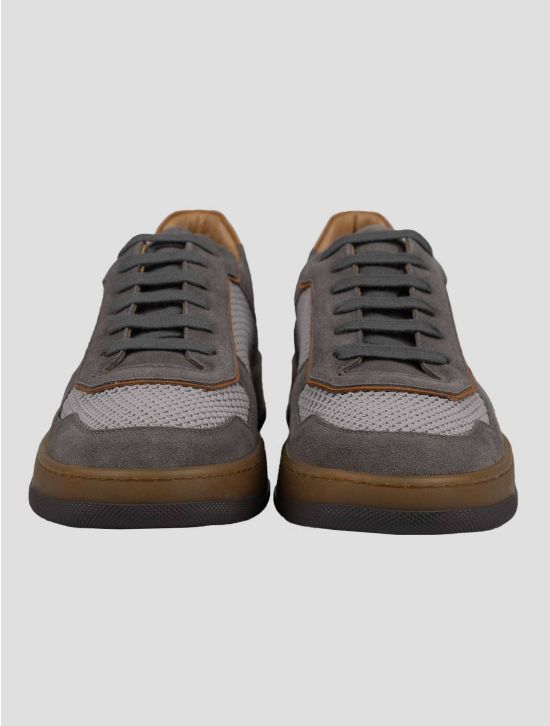 Gran Sasso Gran Sasso Gray Leather Suede Sneakers Gray 001