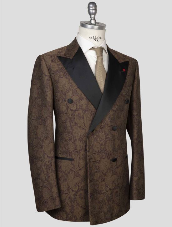 Isaia Isaia Multicolor Wool Silk Cotton Smoking Blazer Multicolor 001