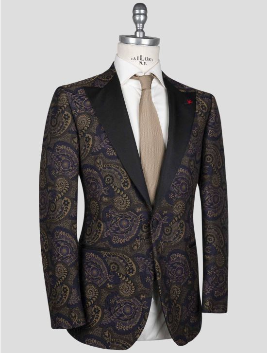 Isaia Isaia multicolor Wool silk cotton smoking Blazer Multicolor 001