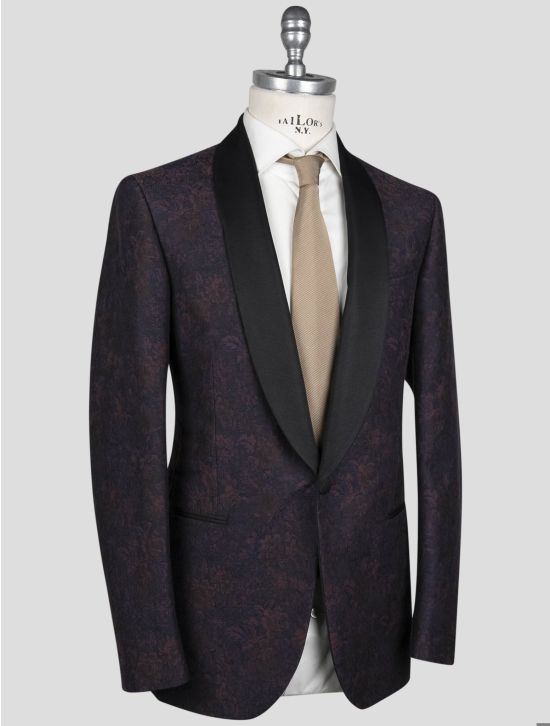 Isaia Isaia burgundy Wool silk cotton smoking Blazer burgundy 001