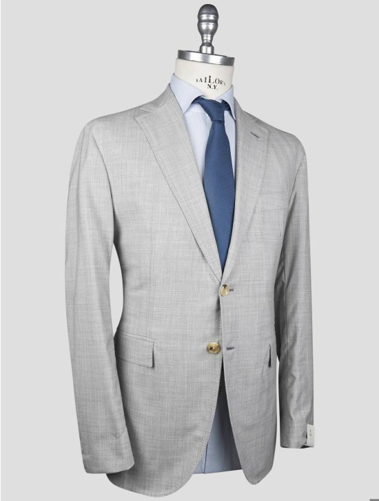 Luigi Borrelli Luigi Borrelli Gray Virgin Wool Silk Suit Gray 001