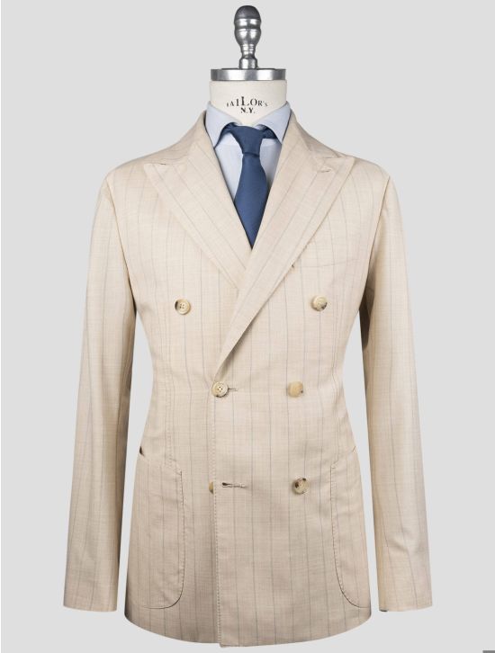 Luigi Borrelli Luigi Borrelli Beige Virgin Wool Silk Suit Beige 000