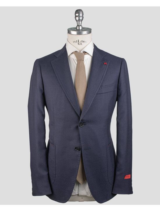 Isaia Isaia Blue Cashmere Silk Blazer Blue 000