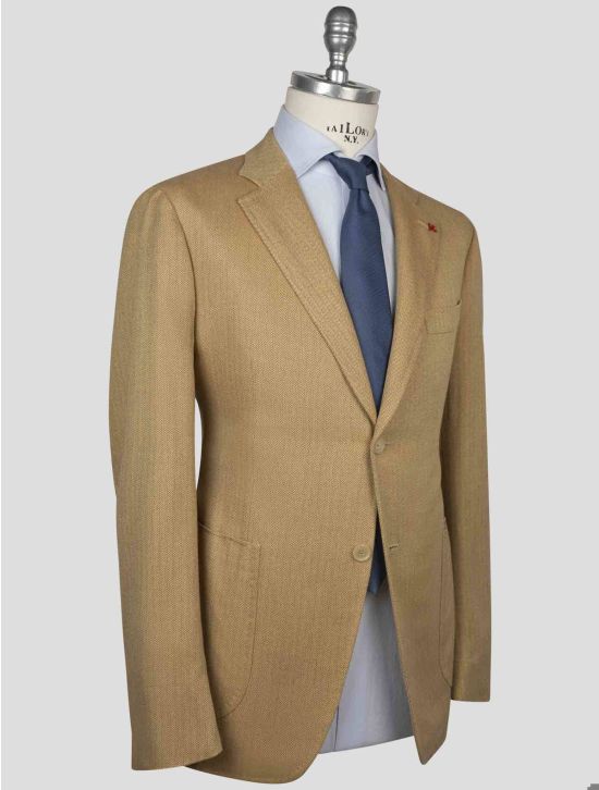 Isaia Isaia Brown Cotton Blazer Brown 001