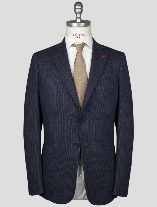 Isaia Isaia Blue Wool Blazer Blue 000