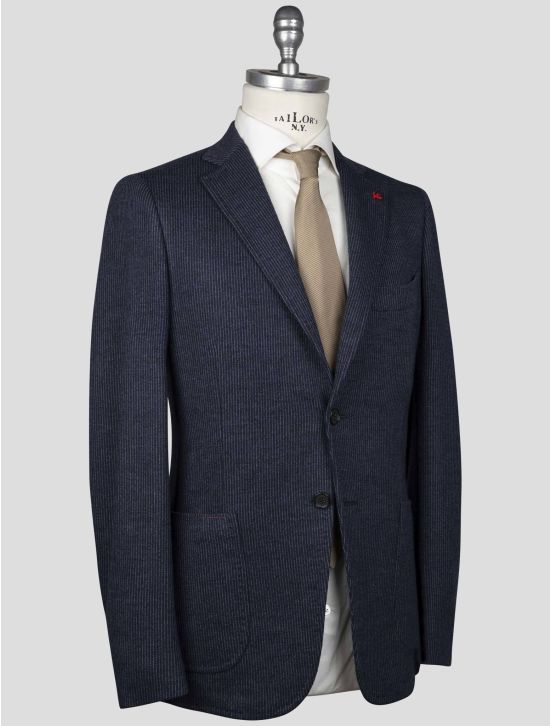 Isaia Isaia Blue Wool Blazer Blue 001