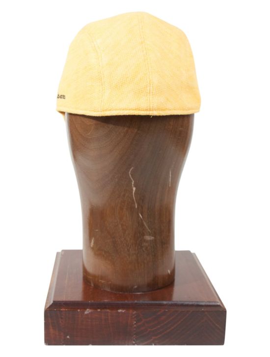Kiton Blue Linen Flat Cap