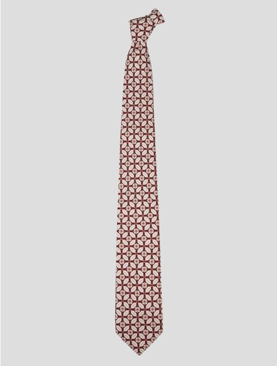 Luigi Borrelli Luigi Borrelli Red white Silk Tie red / white 000