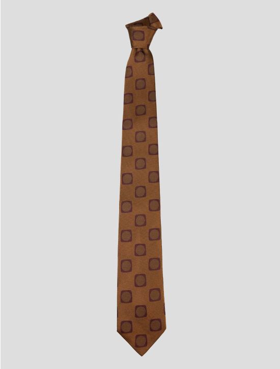 Luigi Borrelli Luigi Borrelli Bronze Burgundy Silk Tie bronze / burgundy 000