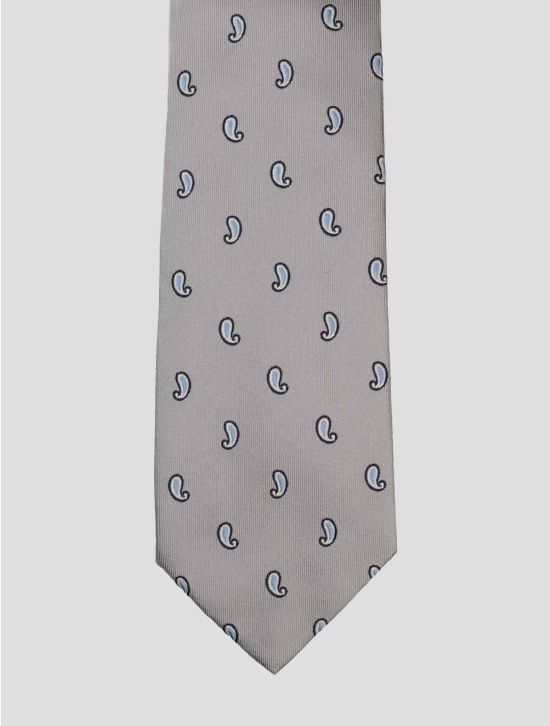 Luigi Borrelli Luigi Borrelli Gray Silk Tie Gray 001