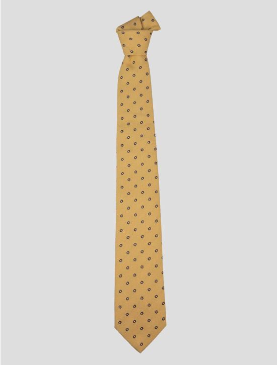Luigi Borrelli Luigi Borrelli Yellow Brown Silk Tie yellow / brown 000