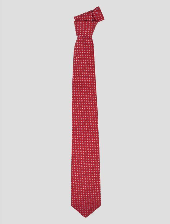 Luigi Borrelli Luigi Borrelli Red Silk Linen Tie Red 000