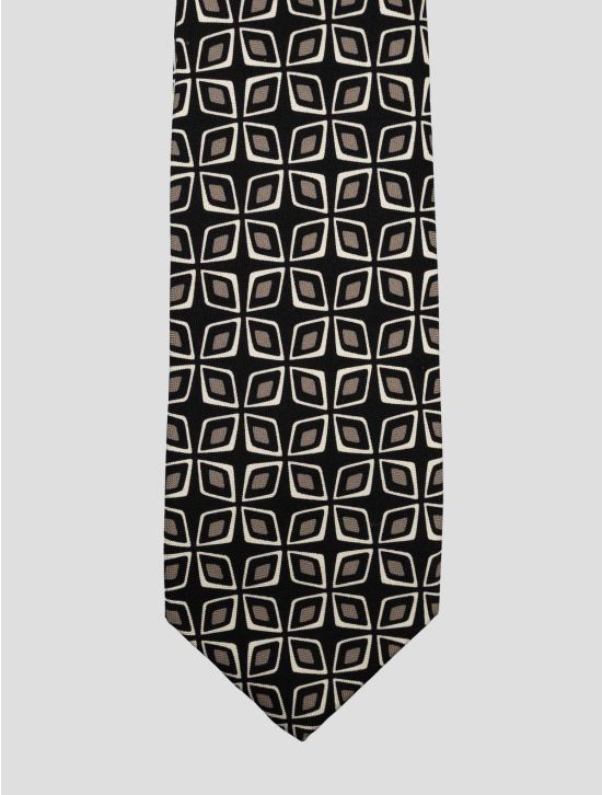 Luigi Borrelli Luigi Borrelli Black Silk Tie Black 001