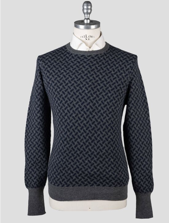 Drumohr Drumohr Blue Gray Cashmere Sweater Crewneck Blue / Gray 000