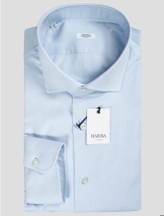 Barba Napoli Barba Napoli Light Blue Cotton Shirt Light Blue 000