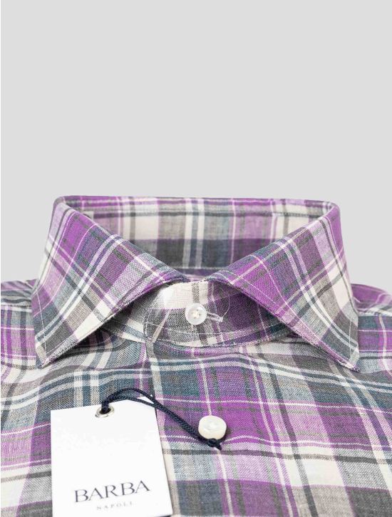 Barba Napoli Barba Napoli Multicolor Linen Shirt Multicolor 001