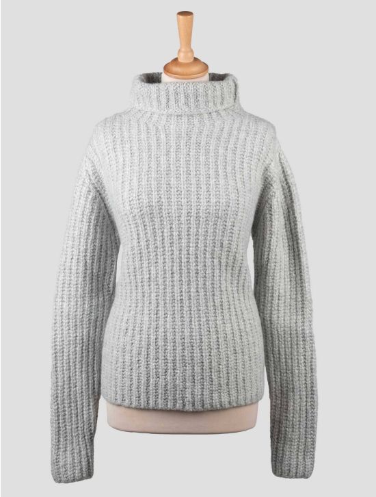 Kiton Kiton Gray Cashmere Silk Sweater Turtleneck Gray 000