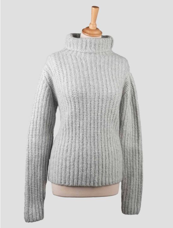 Kiton Kiton Gray Cashmere Silk Sweater Turtleneck Gray 001