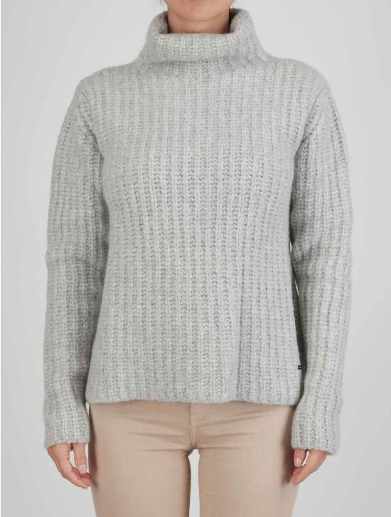 Kiton Kiton Gray Cashmere Silk Sweater Turtleneck Gray 000