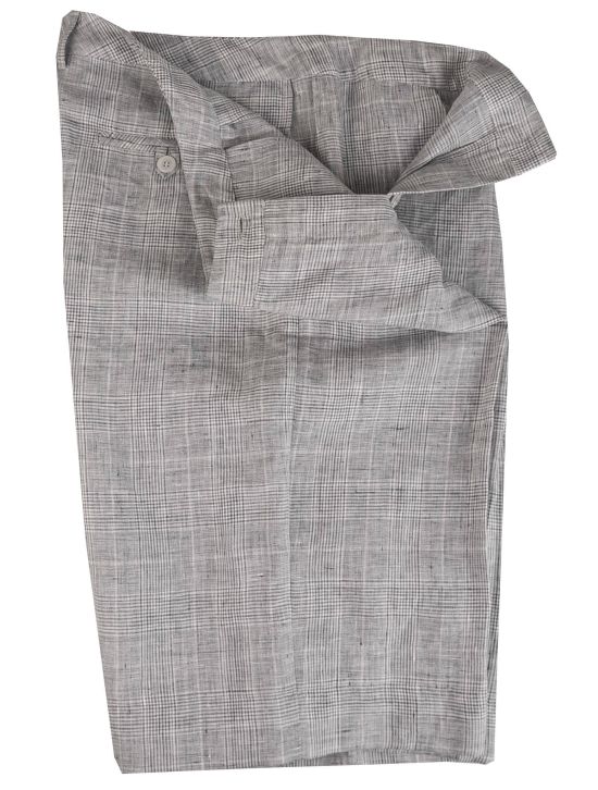 Kiton Kiton Gray Linen Short Pants Gray 001