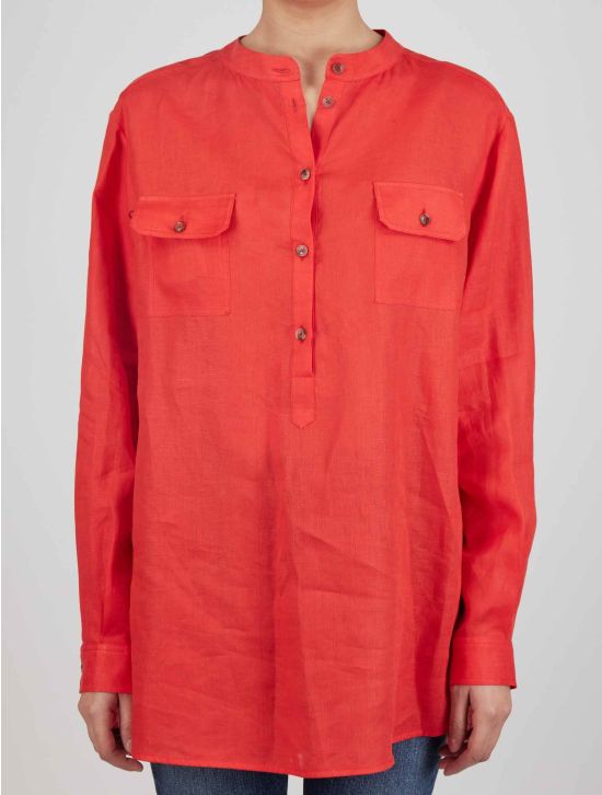 Kiton Kiton Red Linen Shirt Red 000