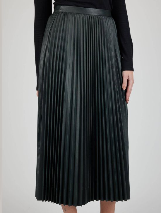 Kiton Kiton Green Leather Skirt Green 001