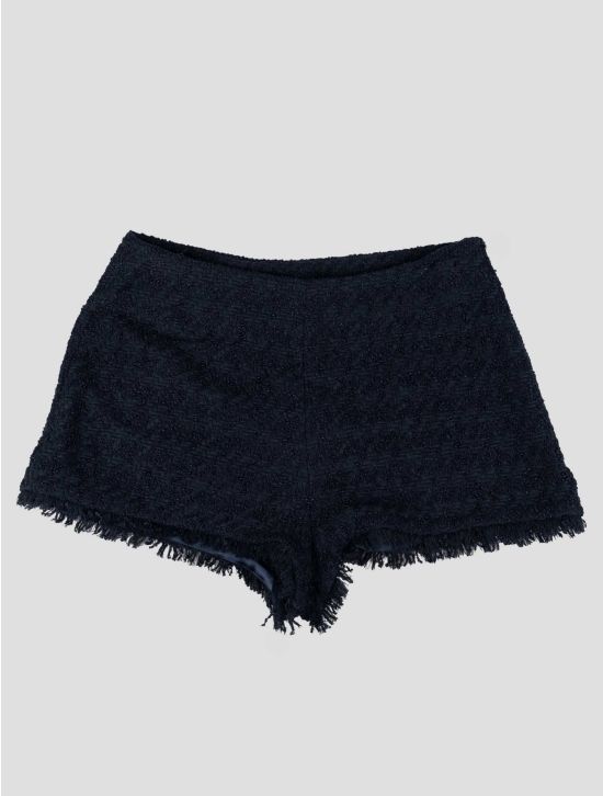 Kiton Kiton Blue Viscose Linen Cotton Silk Pa Short Pant Blue